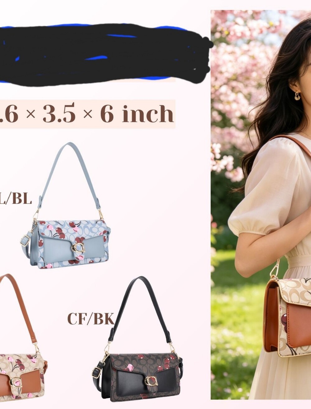 Fashionable Faux Leather Crossbody Bag -